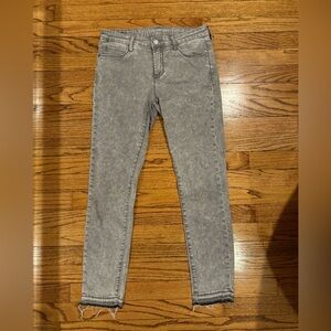 Articles of Society Gray Jeans with frayed bottoms size 27 great condition
